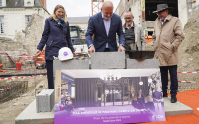 Cérémonie de pose de la première pierre du futur casino de Saumur