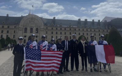 Arrivée du défi Chesapeake 2025 à l’hôtel des Invalides, à Paris